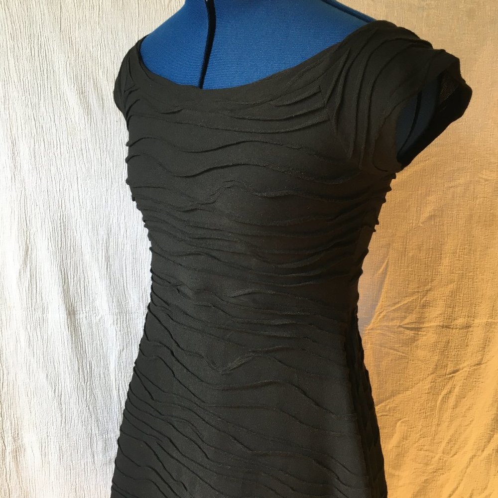 Black boatneck dress